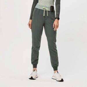 Figs Women Zamora High Waisted Jogger Scrub Pants 2XL Petite / two tone Bonsai